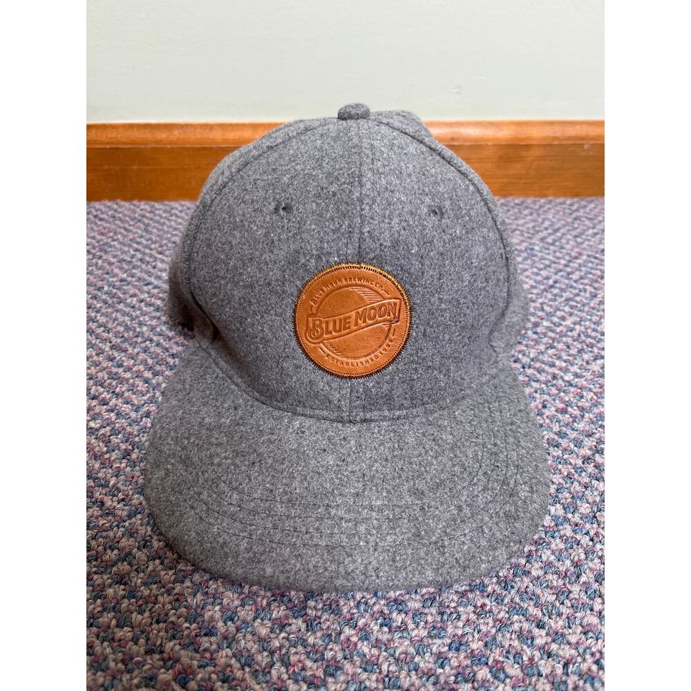 Blue Moon Leather Grey Wool Blend Hat